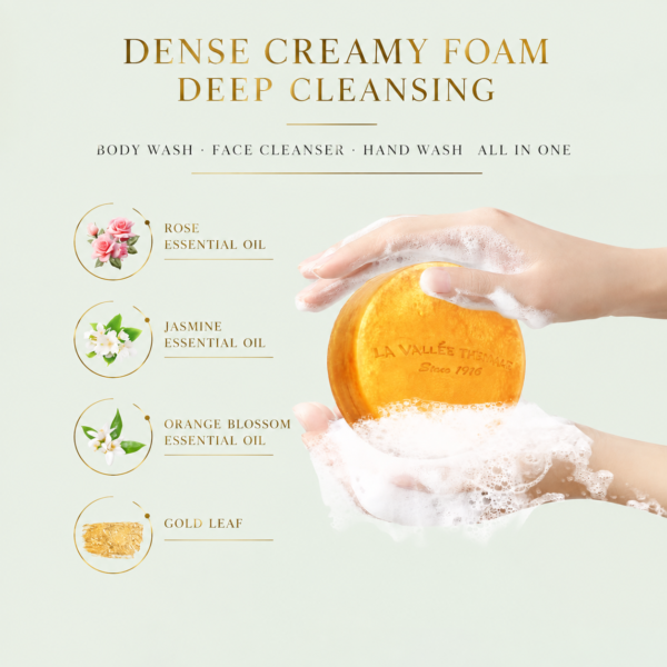 7ef08f83-40ae-4171-a770-682c8b16a829 Golden Essential‑Oil Soap (Trial Size) 100g